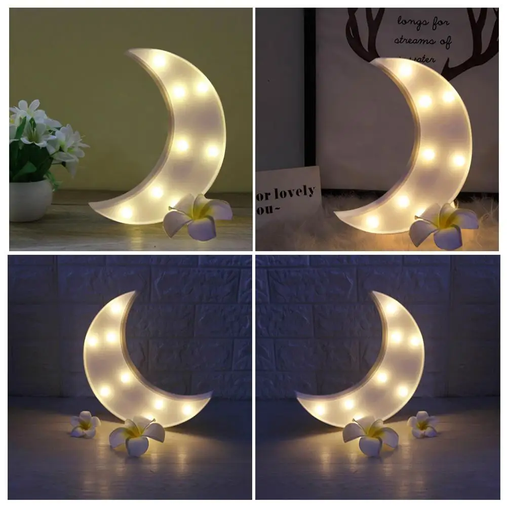 

Cute 3D LED Night Light Moon Wall Desktop Kids Room Nursery Lamp Gift
