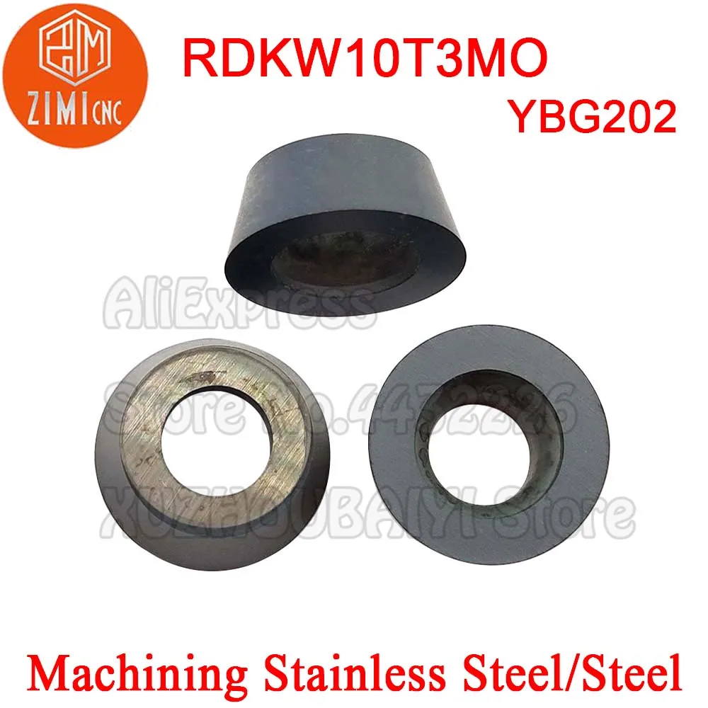 10pcs RDKW10T3MO YBG202 Carbide Milling Inserts Turning Tools CNC Cutter Lathe RDKW Blade for stainless steel and - купить по