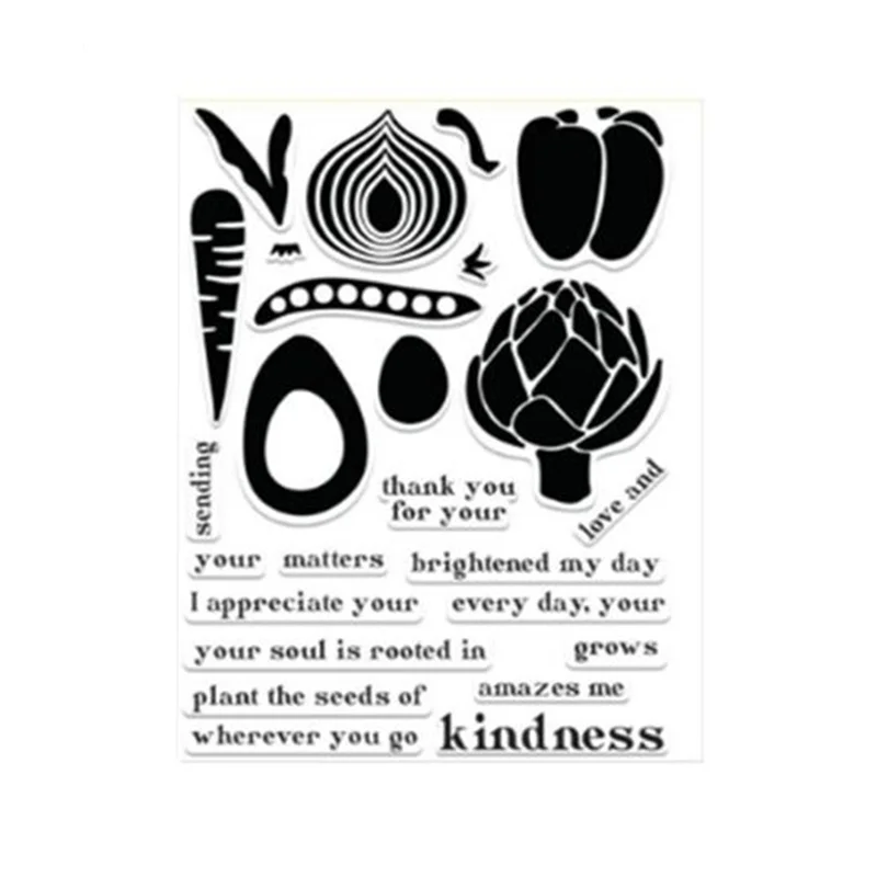 

2021 NEW Transparent Stamp Cake Ballon Decor Fish Paddy Mouse Animal Forest World Letters Clear Soft Seal Scrapbook DIY Stencil