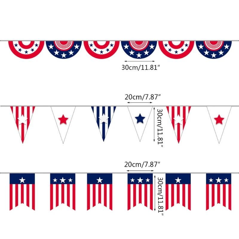 25 шт./строка подвесной флажок баннер на День независимости США Мемориал звезда