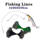 Стальная рыболовная леска 15-30 см, поводок со свинцовым сердечником, не укусывает, с вертлюгом, аксессуары для рыбалки