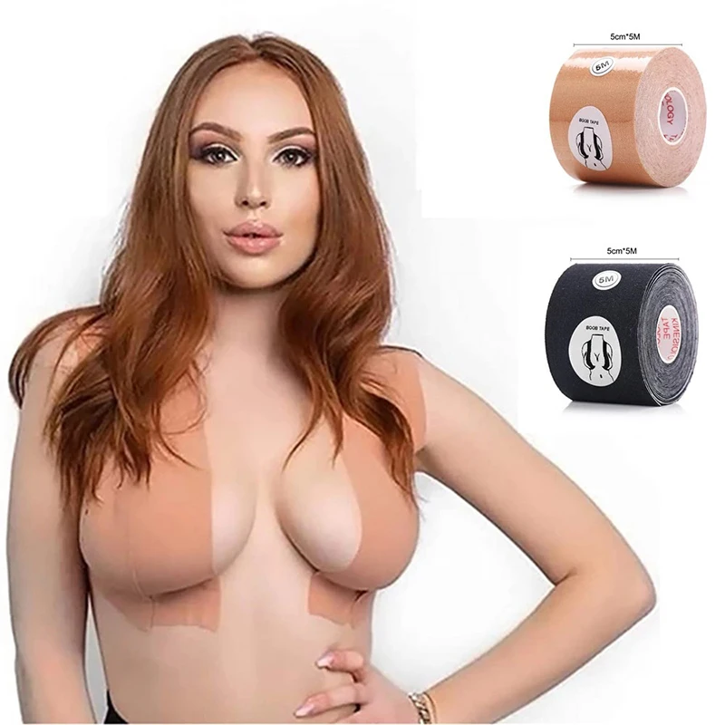 

1 Roll of 5M Female Breast Nipple Cover Push-up Bra Close-fitting Invisible Breast Lifting Tape Bra Close-fitting Sexy Bra Patch