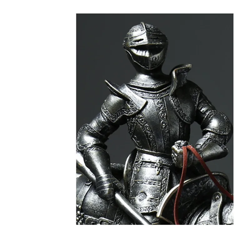 Nordic Retro Riding Warrior Art Sculpture Abstract Horse Figurine Resin Art&Craft Home Decoration Opening Gift R2618