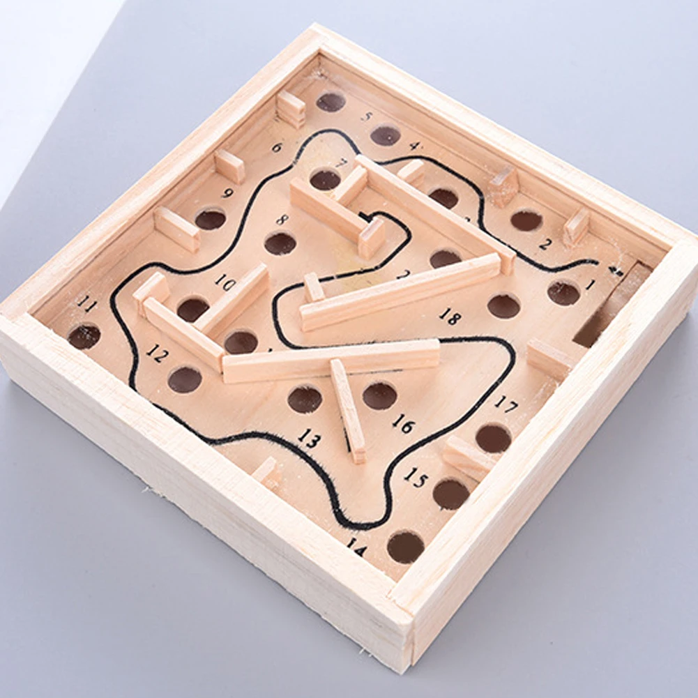 

Children'S Educational Party Games Wooden Labyrinth Table Board Game Toys Balance Puzzles For Kids Boys Montessori Birthday Gift