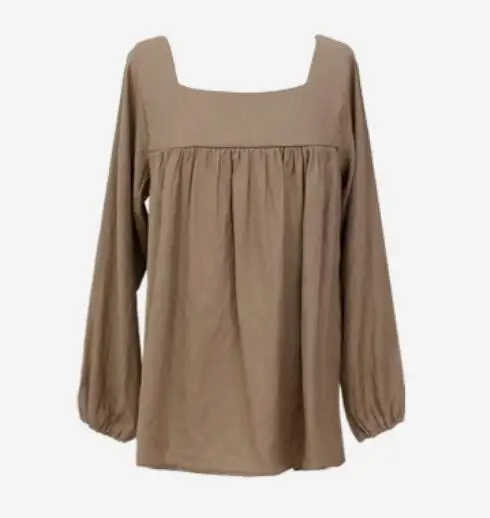 Осенние базовые рубашки блузки Женская винтажная Повседневная Блузка с длинным