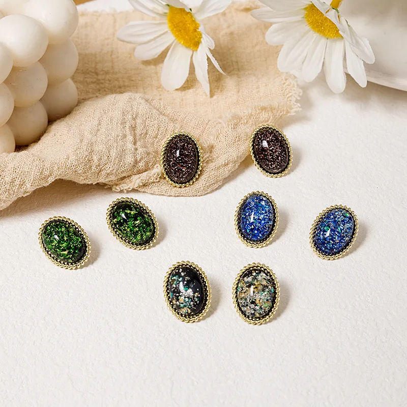 

Stud Earrings Retro Temperament For Women Europe and America 2021 New High-Quality Earrings Female Exquisite Jewellery Gifts