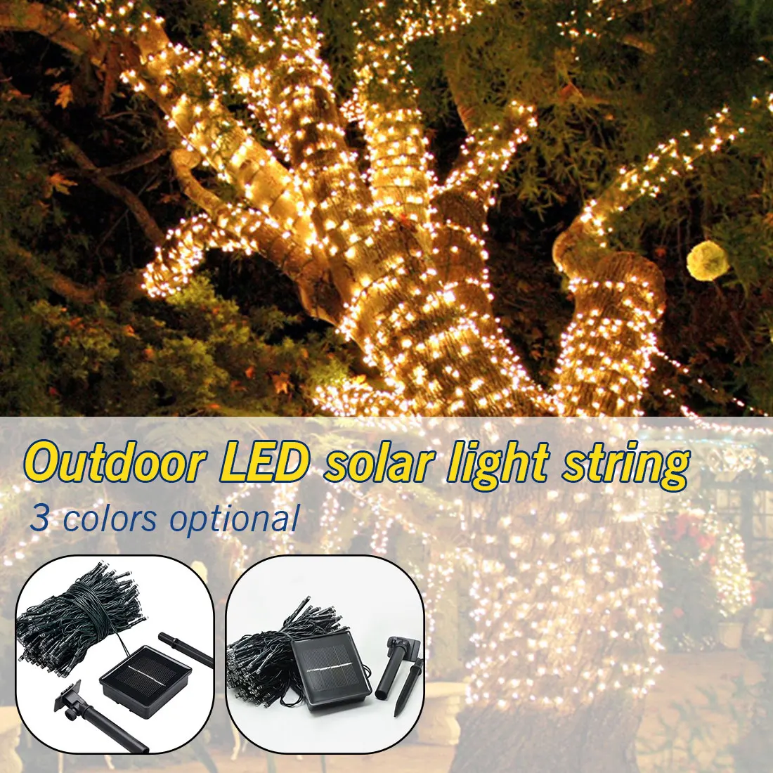 

Гирлянда уличная Водонепроницаемая на солнечной батарее, 7/12/22 м