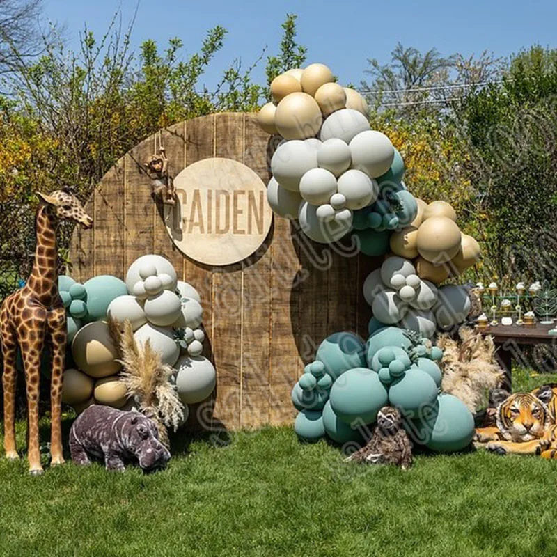 

89Pcs Double Tiffany Blue and Black Balloon Garland Arch Kit Golden Balloon for Birthday Baby Shower Weddings Party Decoration