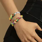 Браслеты Женские DIEZI, этнические, богемные, из акриловых бусин, многоцветные, ручной работы, с подвеской в виде фруктов