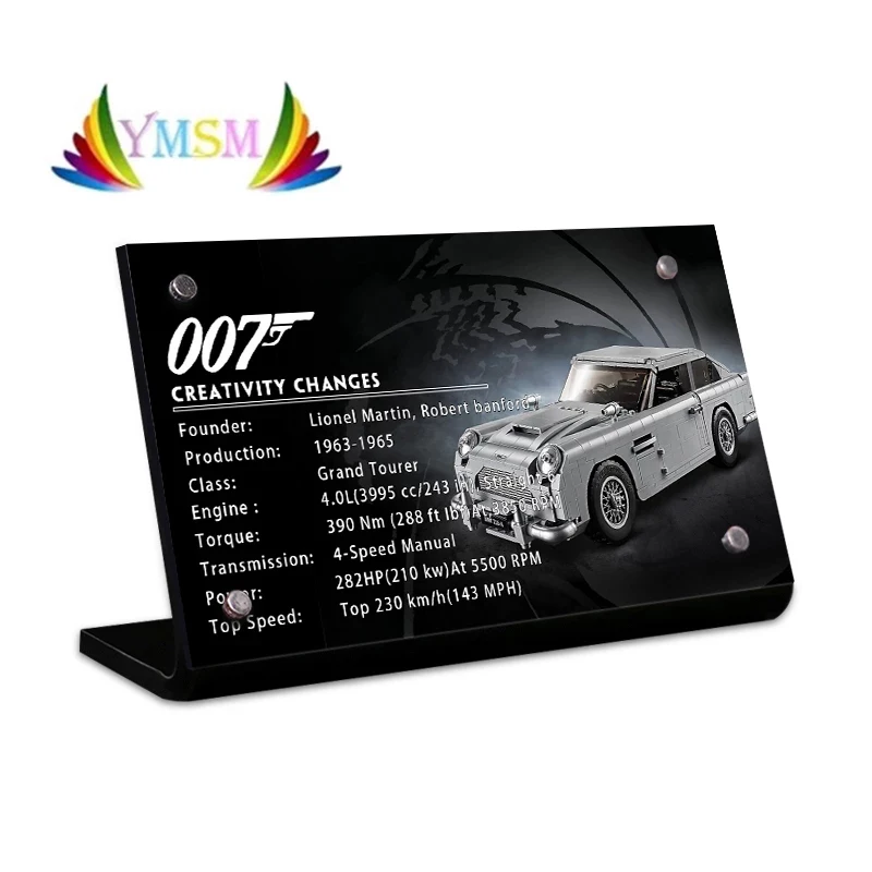 

The Acrylic Display Stand Brand For 10262 James Bond Aston Martin DB5 Educational Building Blocks Diy Bricks Xmas Gift For Kids