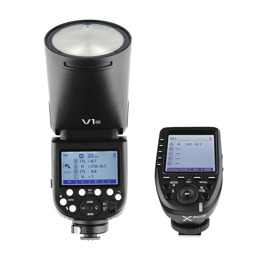 Godox V1N камера вспышка фотовспышка для фотосъемки круглая головка Беспроводная 2 4