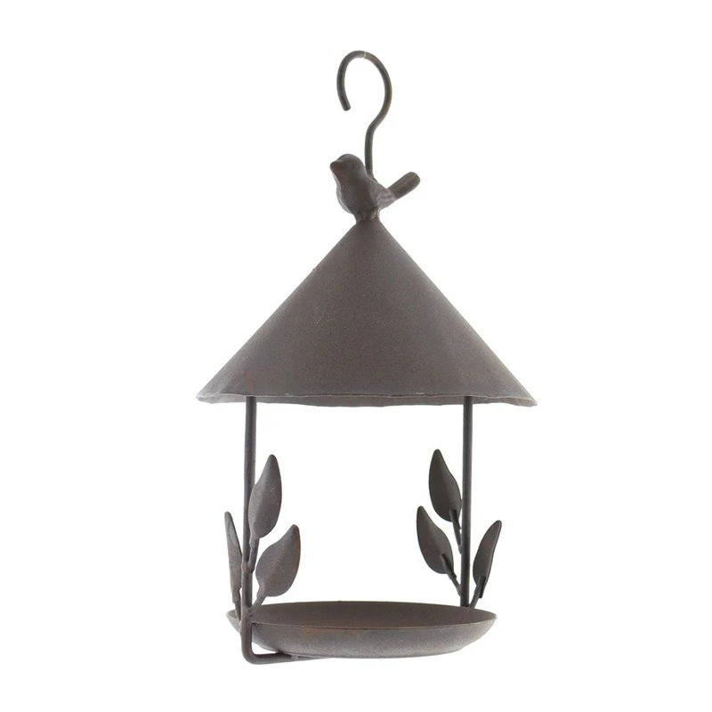 

Hanging Birds Feeder Tray Platform Metal Seed Tray Attracting Birds For Outdoor Garden Yard Decoration DRSA889
