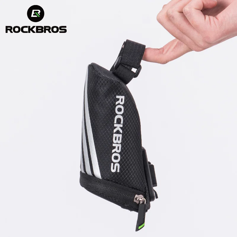 ROCKBROS велосипедная мини-сумка для велосипеда, портативный нейлоновый задний карман для горного велосипеда, маленькое светоотражающее седло, посылка, Аксессуары для велосипеда