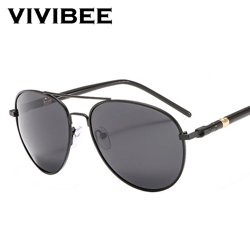 VIVIBEE, унисекс, пилот, солнцезащитные очки, поляризационные, мужские,, тренд, авиационный сплав, металл, UVA, UVB, мужские, для вождения, женские, солнцезащитные очки
