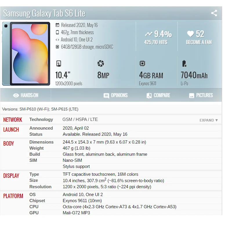 

Silicon KickstandCover for Samsung Galaxy Tab S6 Lite 10.4 SM-P610 SM-P615 Tablet Case Protective shell Case + GiftFilm