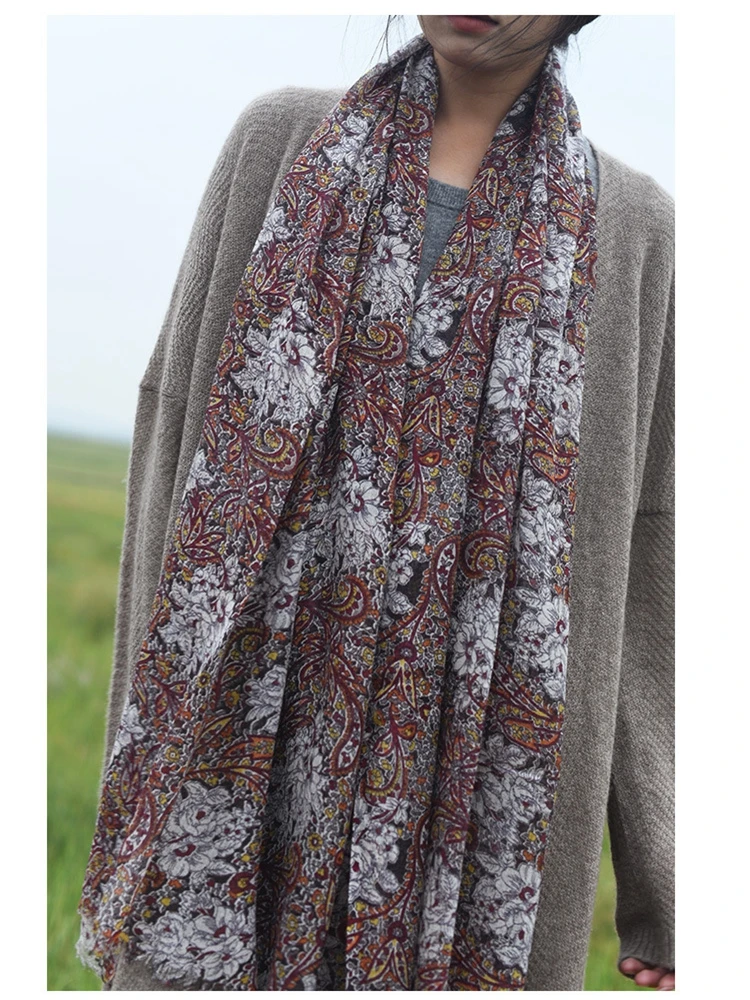 

Thin Type Women Winter Cashmere Scarf Wraps Long Charming Print Ladies Fashion Pashmina Shawl Foulard 220*75cm
