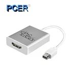 Адаптер PCER Mini DisplayPort-HDMI VGA, конвертер Thunderbolt 2 для MacBook Air 13 Surface Pro 4 Mini DP HDMI VGA, конвертер