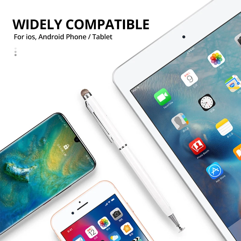 thin tip capacitive touch screen stylus 2 in 1 mobile phone touch pen drawing pencil for iphone samsung android tablet free global shipping