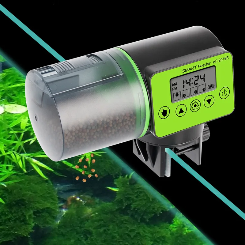 

Smart Automatic Fish Feeder Aquarium Feeder Fish Tank Auto Feeding Dispenser with LCD Indicates Timer Aquarium Accessories