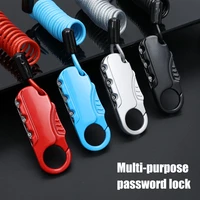bicycle combo lock 1 m extended spiral cable 3 digits combination resettable light weight compact size cycling accessories