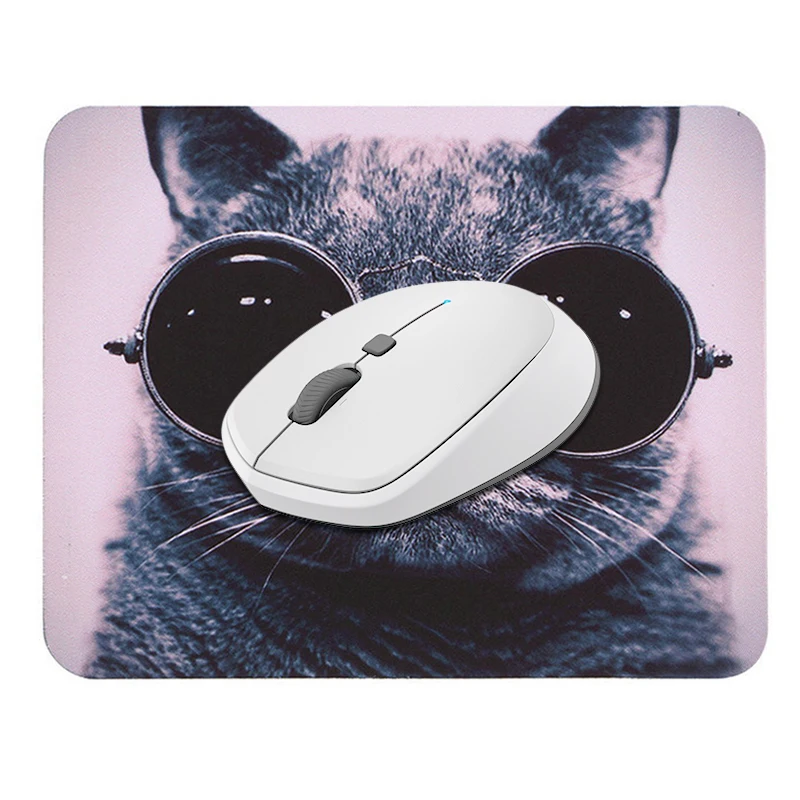 mouse pad cute sunglasses cat non slip portable desktop laptop mouse pad with printed pattern british blue cat laptop mouse pad free global shipping