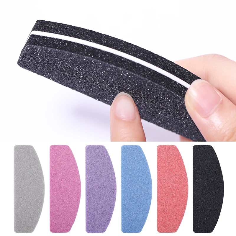 

5 Pcs/set Colorful Professional Nail File Sponge Sanding Grinding Nail File Buffer Nail Art Tool 8 Colors Available