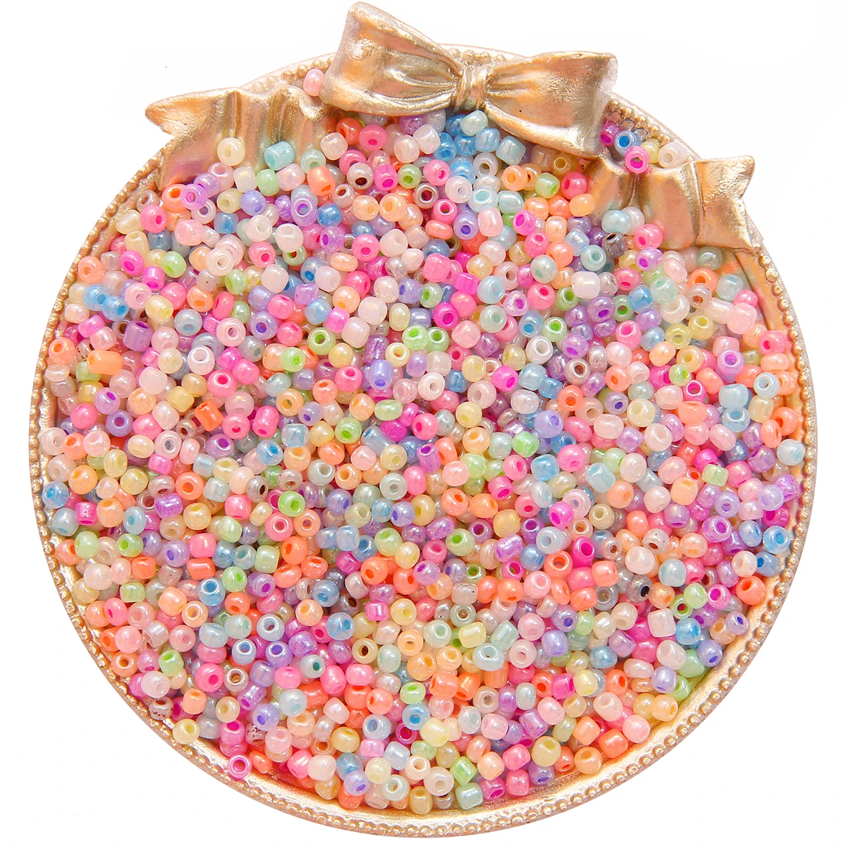 500 шт 3 мм в диаметре различные Цвет крем Стекло Чешский Seedbeads 8/0 бусины-спейсеры