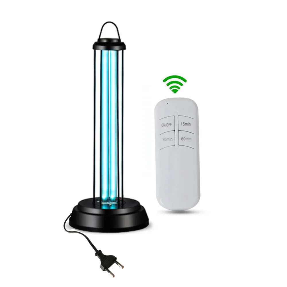 

In stock 38W UV Disinfection lamp Remote Control Timing Ultraviolet Lamps UVC Germicidal Light Mites Lights EU 220V