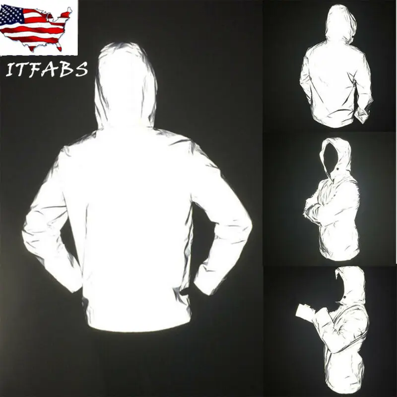 Мужская водонепроницаемая супер Светоотражающая куртка на молнии 3 м|Куртки для