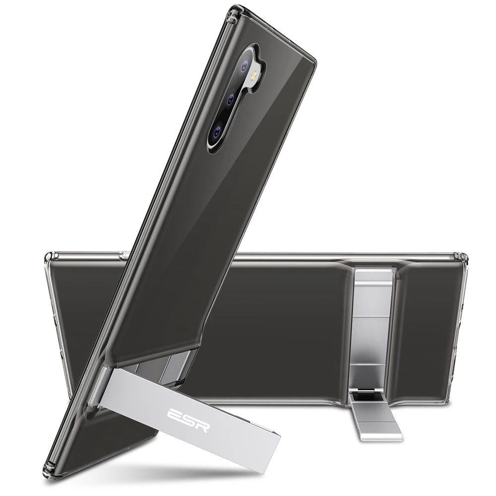 ESR прозрачный деловой чехол для телефона для samsung Galaxy Note 10 Plus+ 5G металлическая подставка противоударный ТПУ чехол для samsung