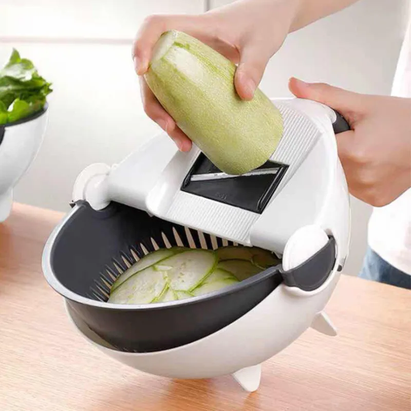 

9 in 1 Mandoline Slicer Vegetable Chopper Vegetable Cutter Multifunctional Slicer Fruit Potato Peeler Carrot Grater Spiralizer