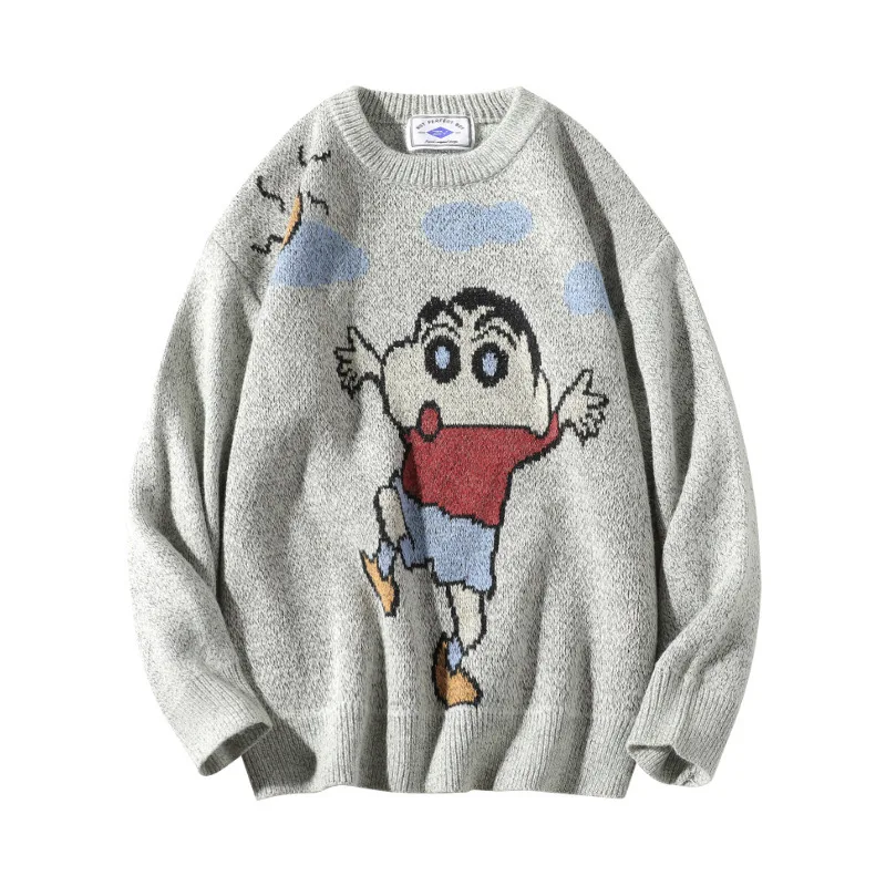 

Sweater Men Harajuku Hip Hop Streetwear Cartoon Men Clothing Pullover O-neck Oversize Fashion Casual Couple Male Sweaters