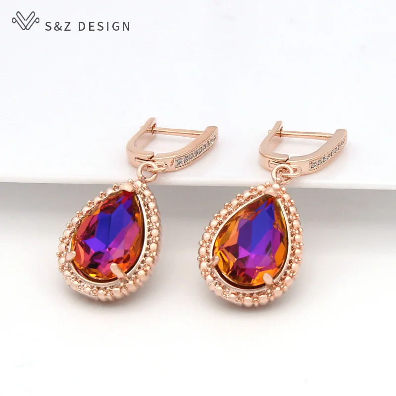 Серьги-подвески S &amp Z в Корейском стиле с искусственным кристаллом для женщин