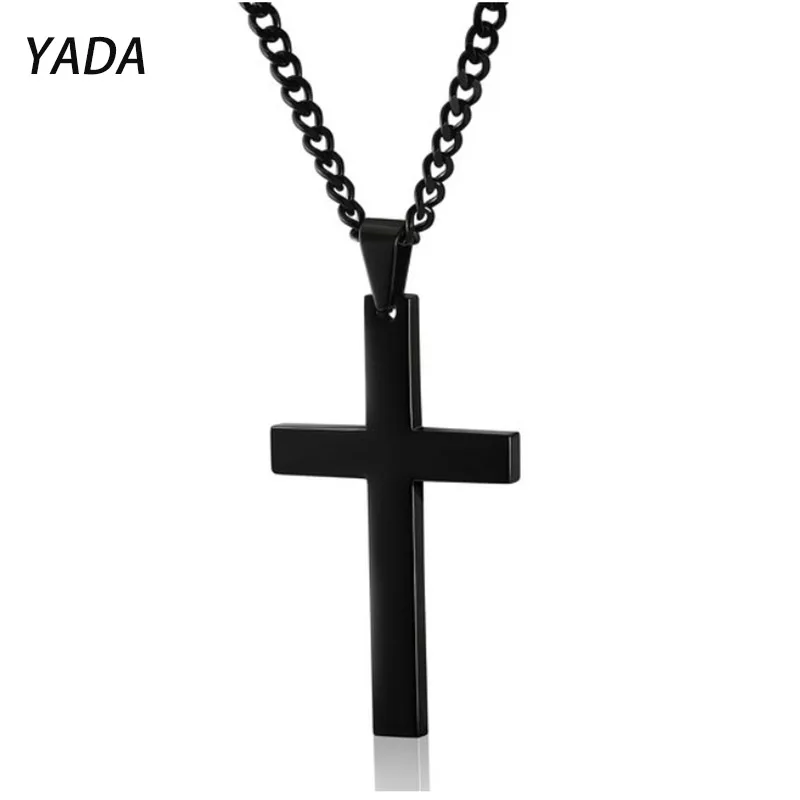 

YADA Simple Classic Fashion Cross Presents&Necklace For Men Women Jewelry Necklaces Stainless Steel Cross Necklace SE210054
