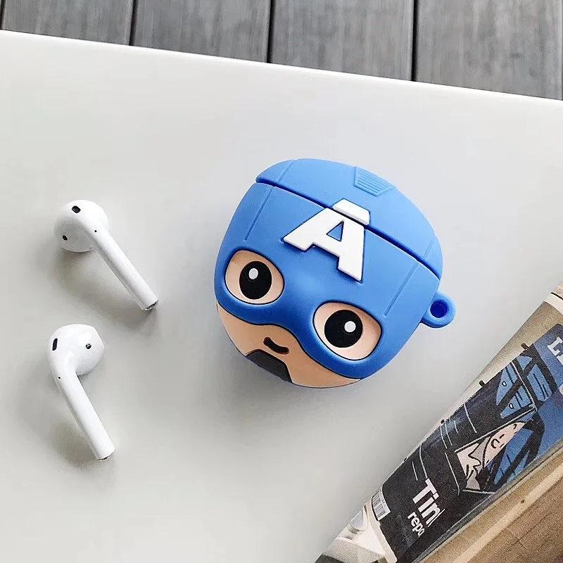 Чехол для AirPods с милым 3D рисунком авокадо, чехол для наушников Apple Airpods 2, силиконовый чехол для наушников Air pods, ремешок для наушников