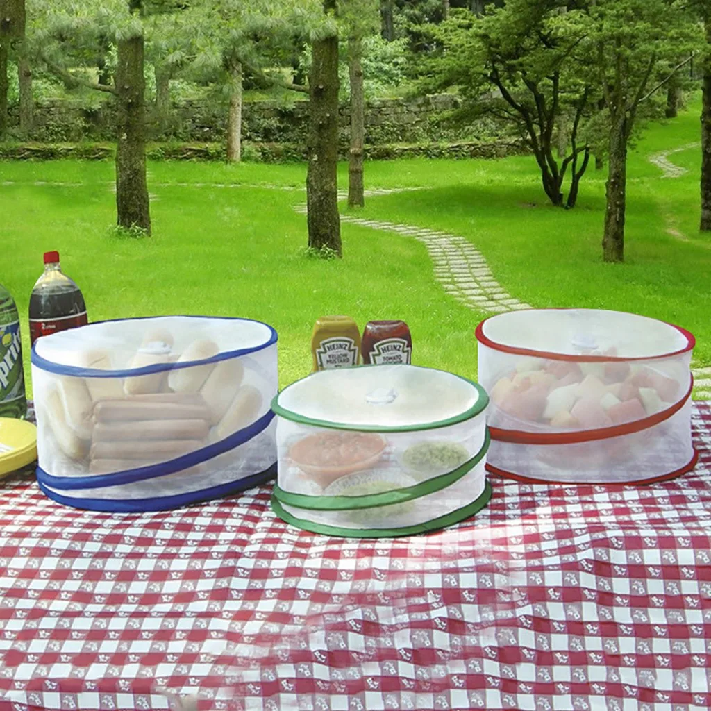 

3PC Up Food Covers Collapsible Outdoor Protectors Kitchen Insect Net For Picnic Food Storage Collapsible Anti-insect tool