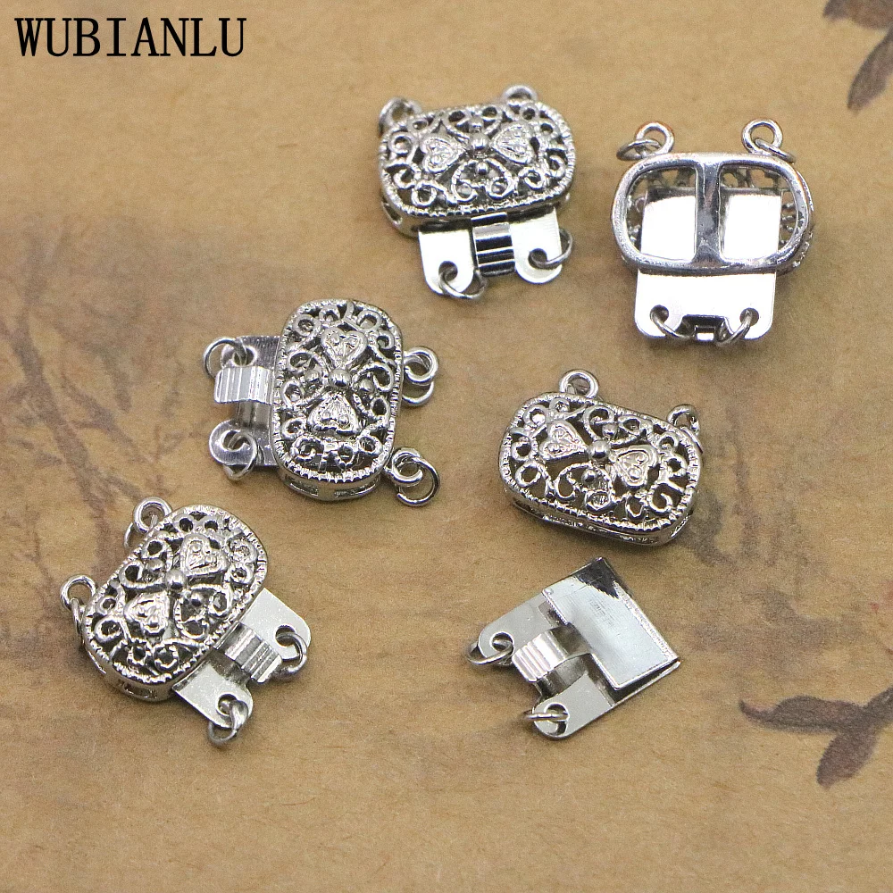 

5pcs Multiple Rows Snap Button Clasp Metal Accessory For Necklace Bracelet DIY Mahining Women Jewelry Making