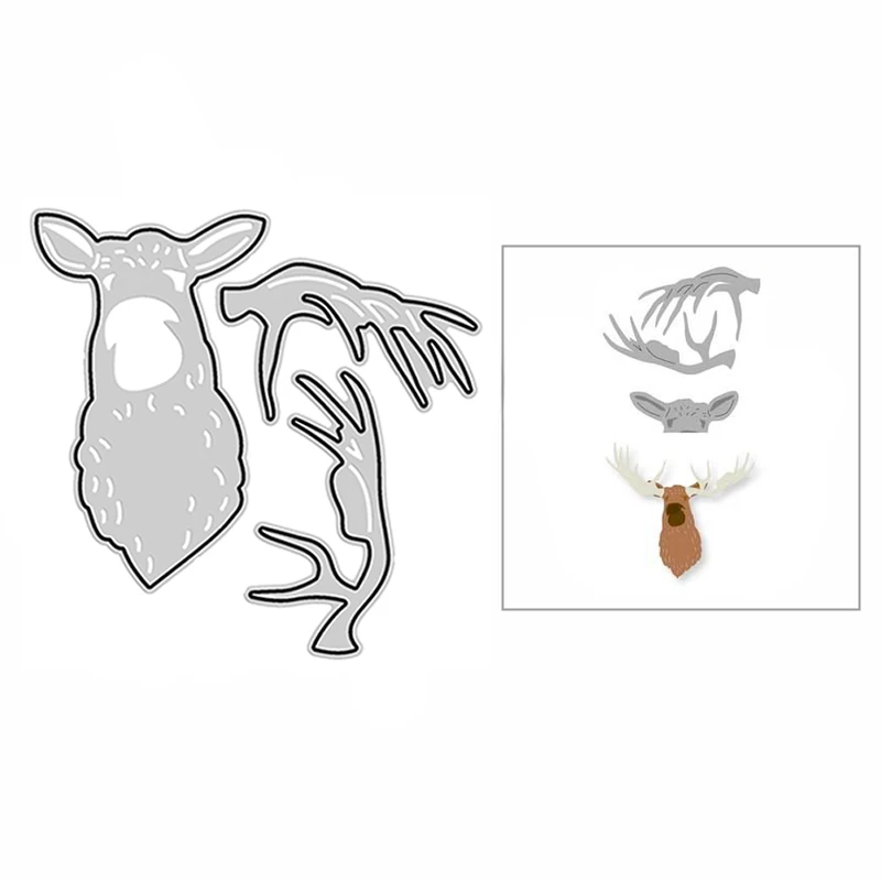 Новинка 2021 г. металлические пресс формы сделай сам с головой оленя для