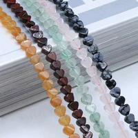 4mm natural rainbow stone snowflow stone heart shape beaded for jewelry making diy necklace bracelet accessries length 38cm