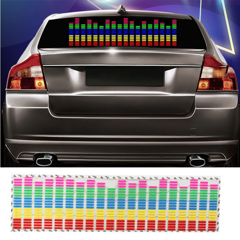 Декоративное освещение для заднего лобового стекла автомобиля музыкальная