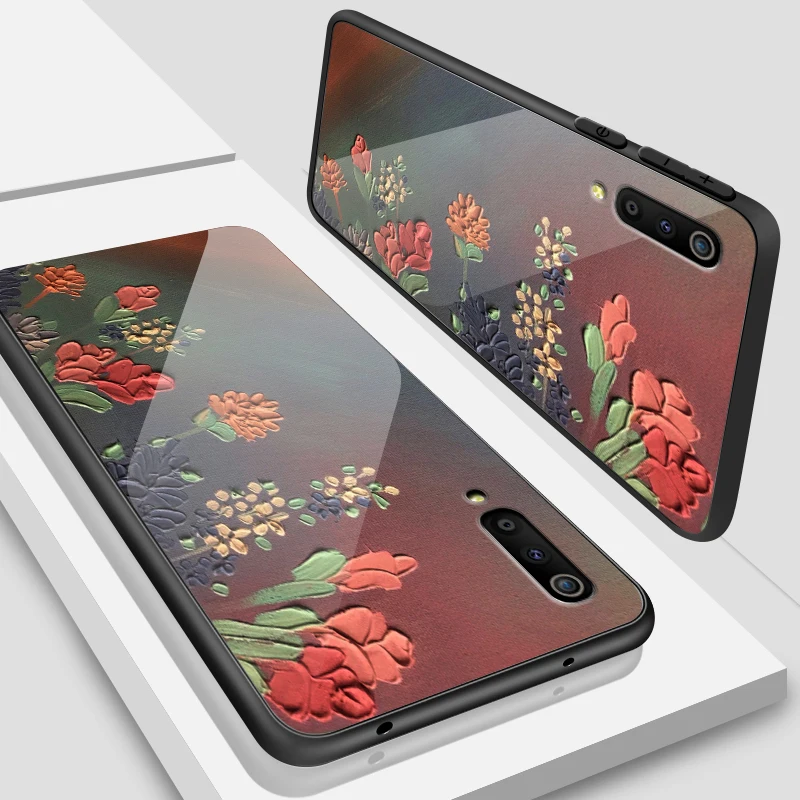 Для samsung Galaxy A40 A10 A20 A30 A50 A8S A6S A70 A80 A90 закаленное Стекло чехол J4Plus M10 M20 M30 Note9 роскошный защитный чехол - Цвет: W163