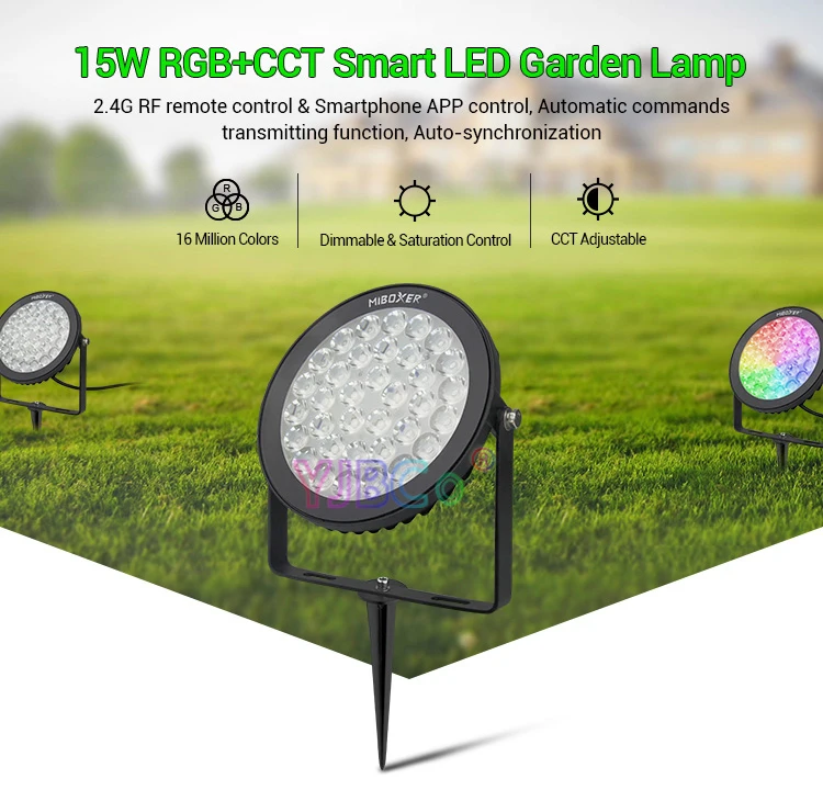 Miboxer 15 Вт RGB+ CCT умный светодиодный свет сада FUTC03 AC100~ 240V IP65 Водонепроницаемый светодиодный открытый лампа Сад Освещение