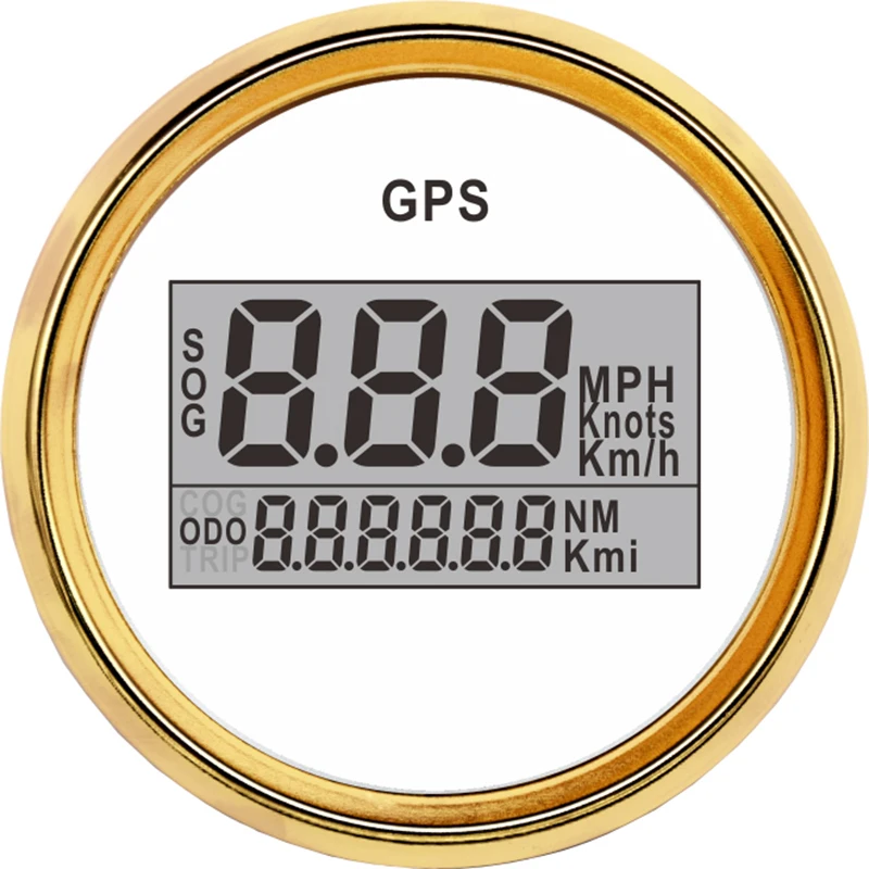 52 мм 2 дюймовый Цифровой Автомобильный спидометр GPS одометр ЖК дисплей миль в час