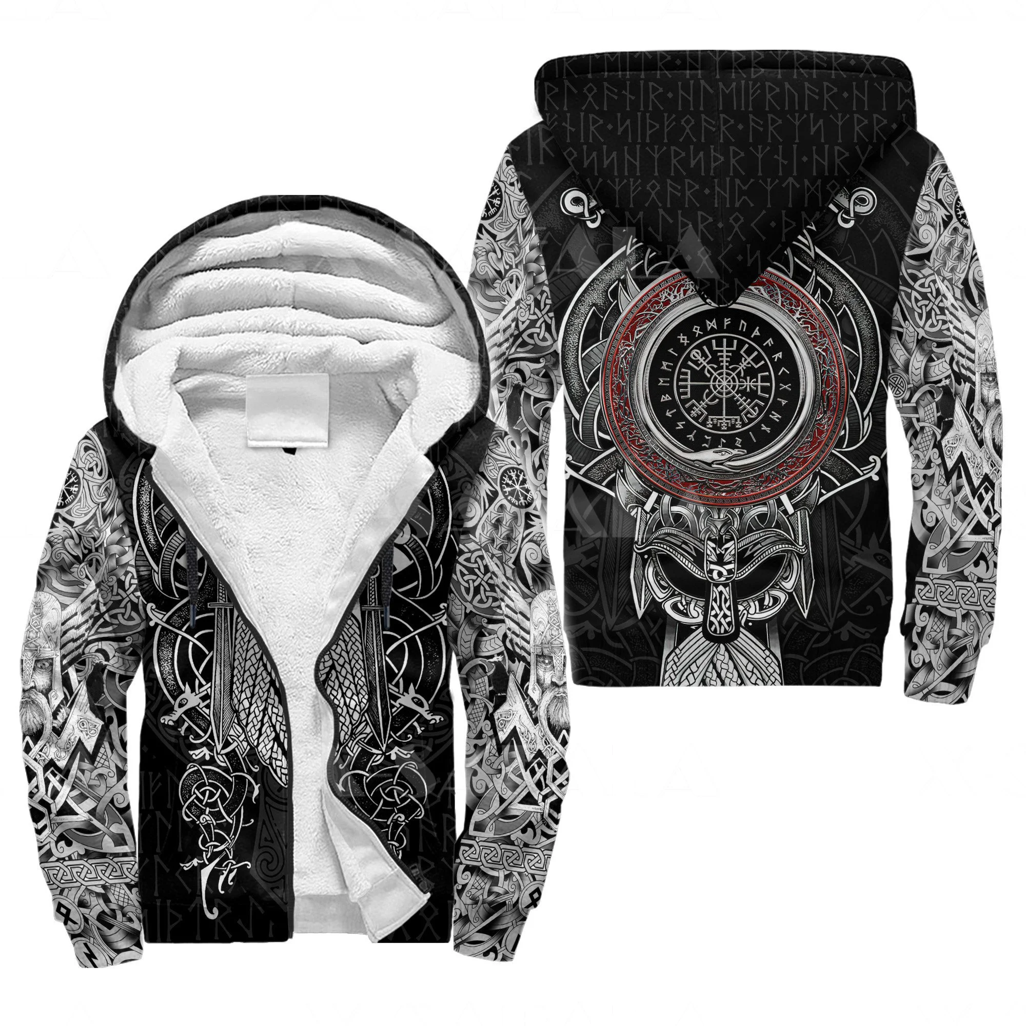 

Зимняя теплая флисовая куртка-1 с 3D-принтом