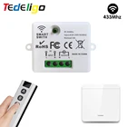 433 МГц мини-светильник переключатель Управление; Кнопочный настенный Панель переключатель умный дом пульт дистанционного управления Беспроводной дистанционного Управление триггерный релейный модуль для LED AC220V