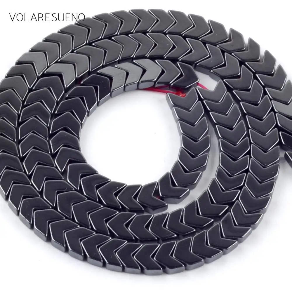 

4*2/6*3/3*3/8*3mm Natural Arrow Shape 5 Color Hematite Stone Beads Spacer Loose Beads For Jewelry Making Diy Bracelet Strand 15"