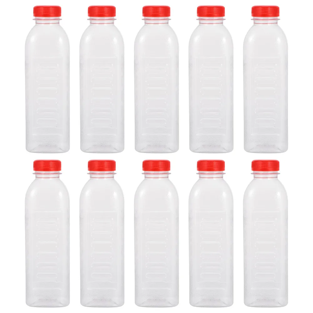 10 шт. одноразовые пустые бутылки 500 мл прозрачные со шкалой|Бутылки для воды| |