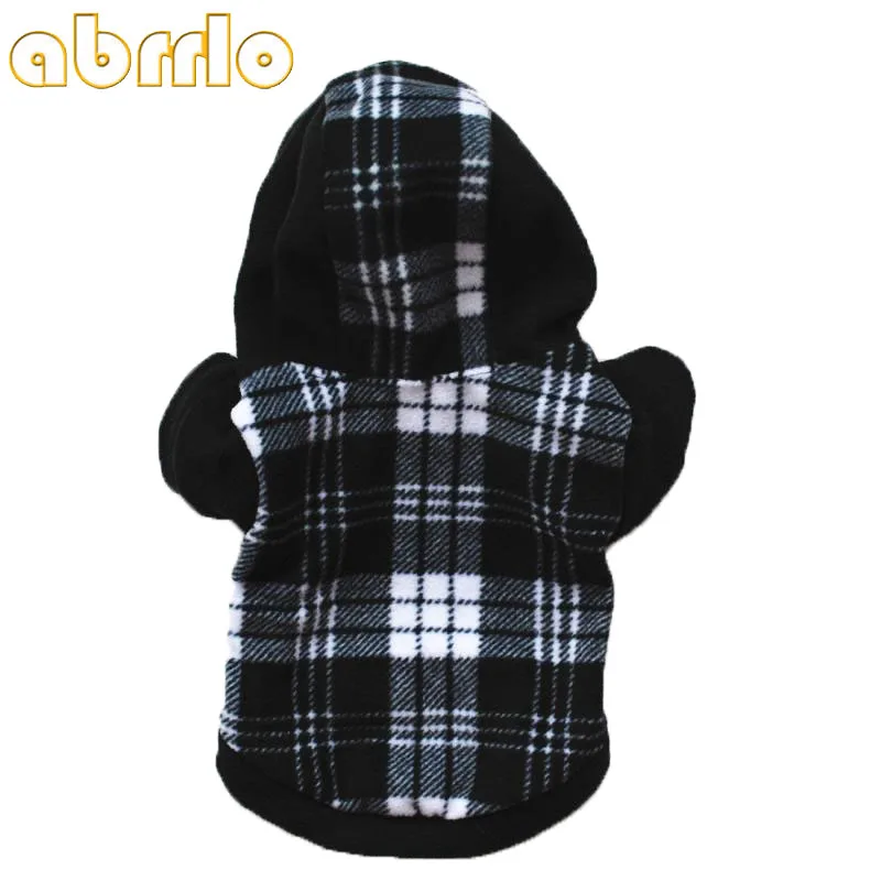 Клетчатая Толстовка для собак одежда маленьких пальто толстовка чихуахуа