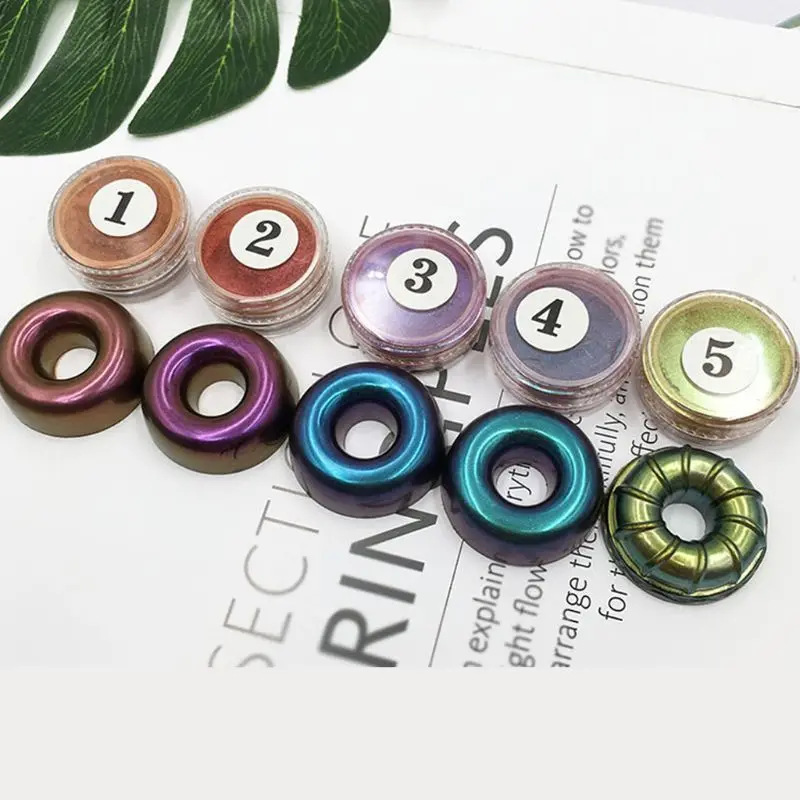 

5 Pcs/set Mixed Color Resin DIY Jewelry Making Craft Glowing Powder Luminous Pigment Set Crystal Epoxy Filling Material