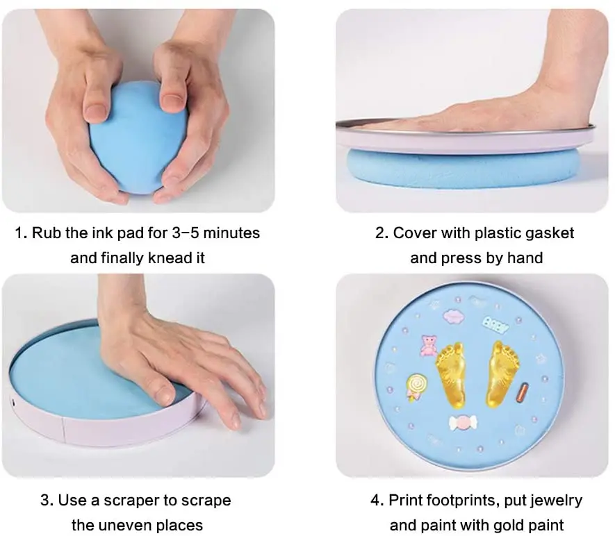Lvcky Baby Art Magic Box Round Essentials ELvckyant Gift with Plaster Cast for Feet or Hands Multi-Coloured | Дом и сад